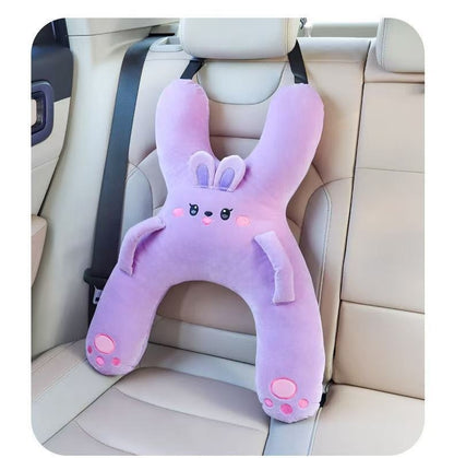 Purple Bunny road trip pillow for kids