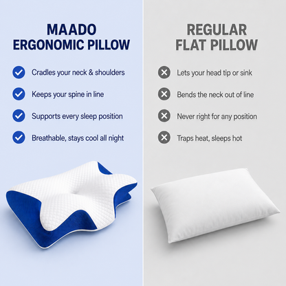 Maado EasySleep - Ergonomic Neck Pillow for Adults